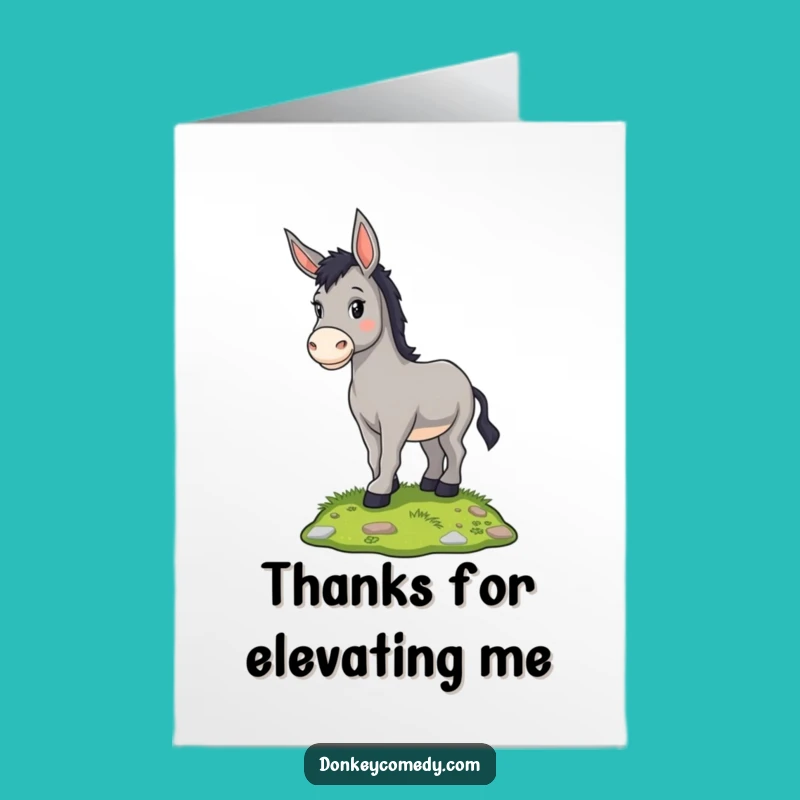 Free Printable Thank You Card: Proud Donkey Gratitude Stand Tall Gift