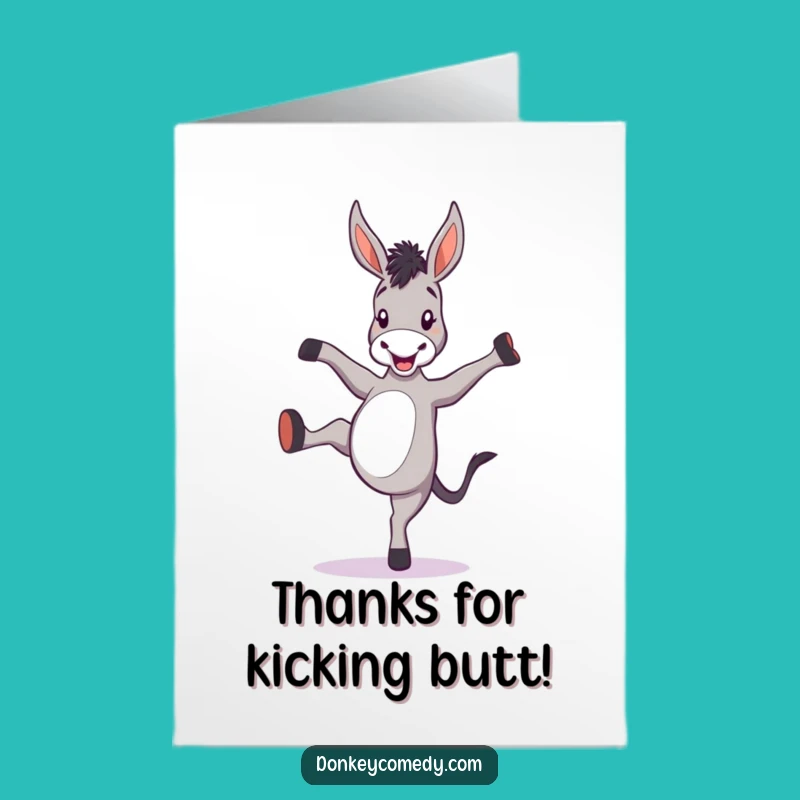 Free Printable Donkey Thank You Card: Express Gratitude with a Funny Kick