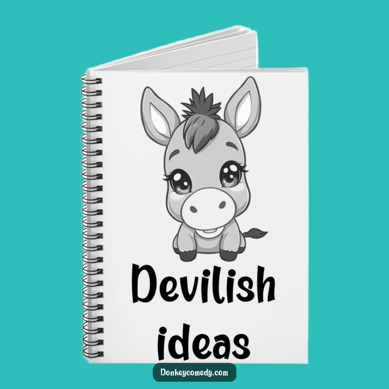 Funny Kawaii Donkey Mischief Notebook: Jot Down Your Sly Plans