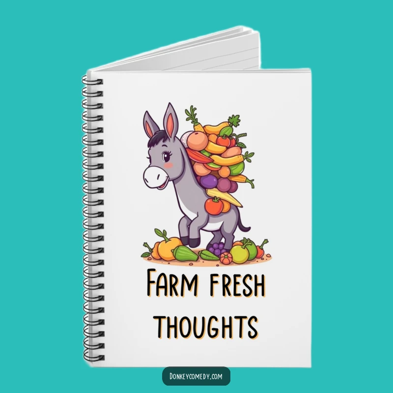 Funny Donkey Farm Produce Notebook - Jot Down Your Harvests