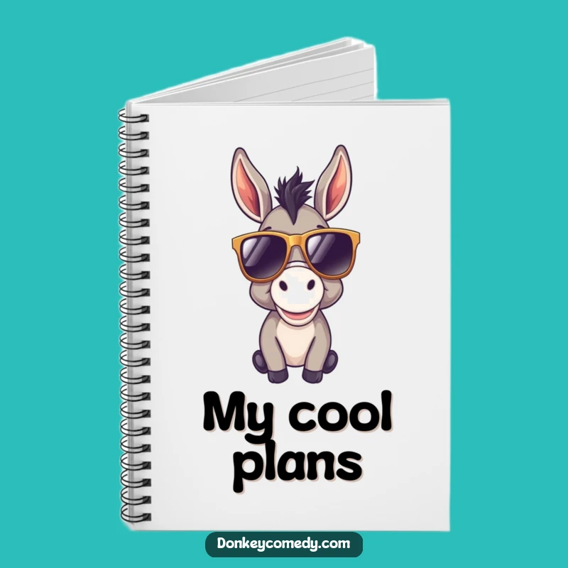 Funny Cool Donkey Sunglasses Notebook - Jot Down Cool Ideas