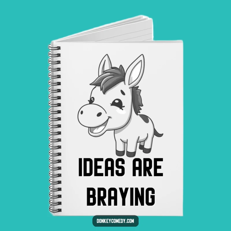 Funny Kawaii Donkey Braying Notebook: Jot Down Your Hilarious Thoughts
