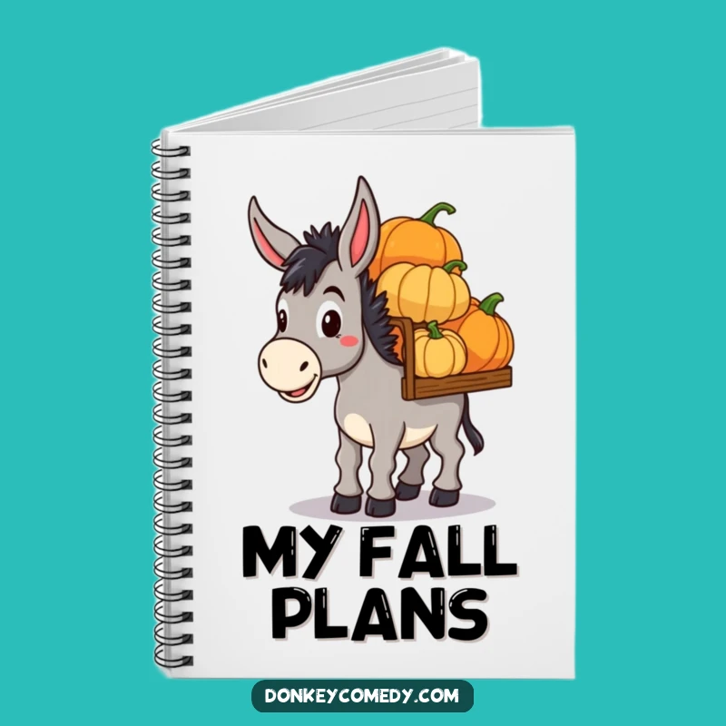 Funny Donkey Pumpkin Haul Notebook: Determined Journal Gift for Fall Ideas