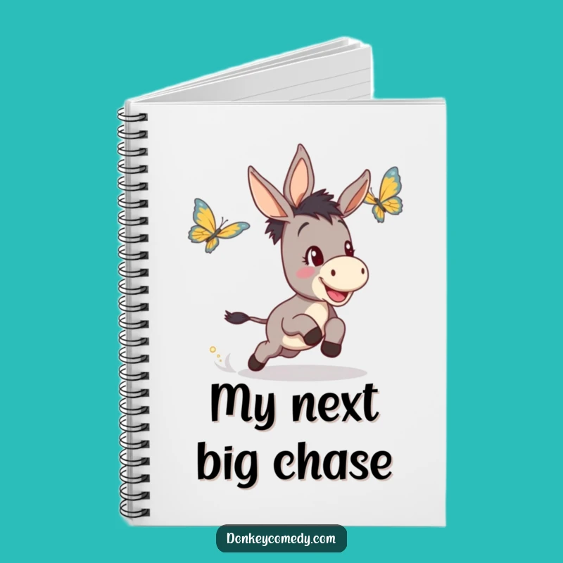 Funny Donkey Butterfly Chase Notebook - Humorous Gift for Joking Ideas