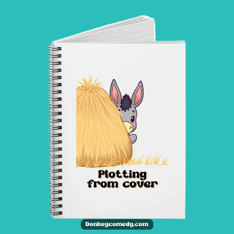 Funny Donkey Haystack Peek Notebook - Humorous Gift for Secret Ideas