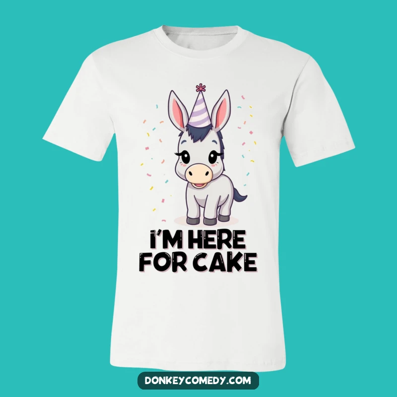 Funny Donkey Party Hat T-Shirt: Wear Your Celebration with This Hilarious Tee!