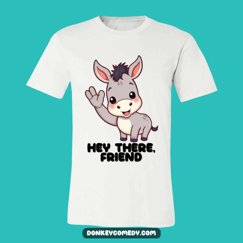 Funny Donkey Wave T-Shirt: Cheerful Greeting Apparel for Donkey Fans