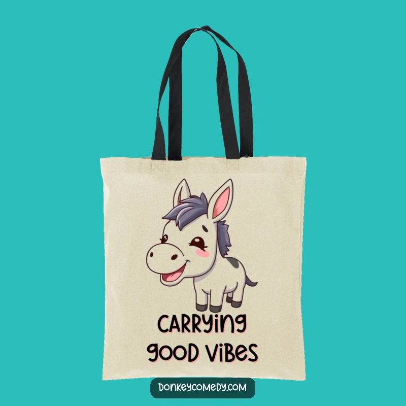 Funny Kawaii Donkey Braying Tote Bag: Carry Your Laughs in Style