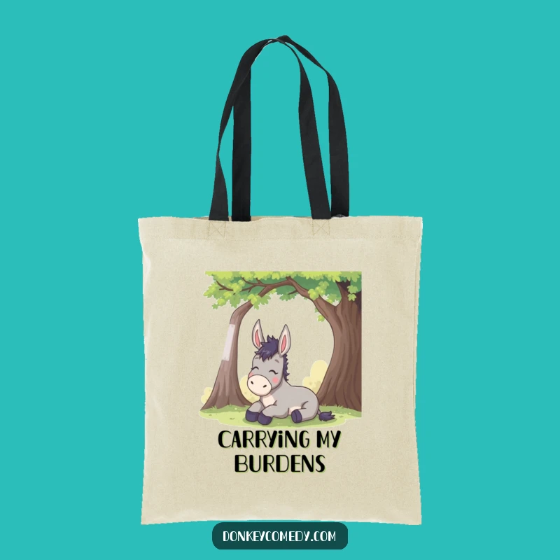 Funny Donkey Sigh Tote Bag: Carry Your Essentials with Hilarious Relief and Style!