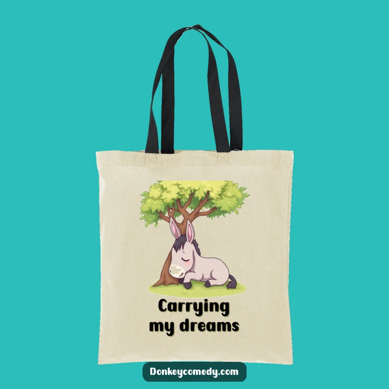 Funny Sleepy Donkey Tote Bag - Carry Your Relaxation Everywhere!