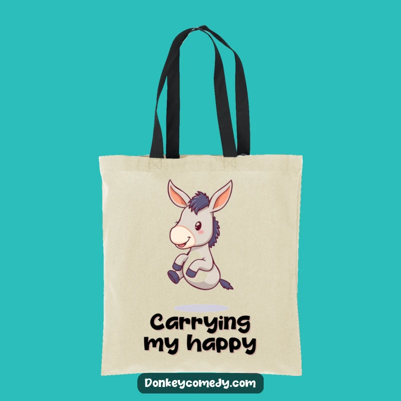 Funny Donkey Floppy Ears Kicking Legs Tote Bag - Stylish & Hilarious Accessory