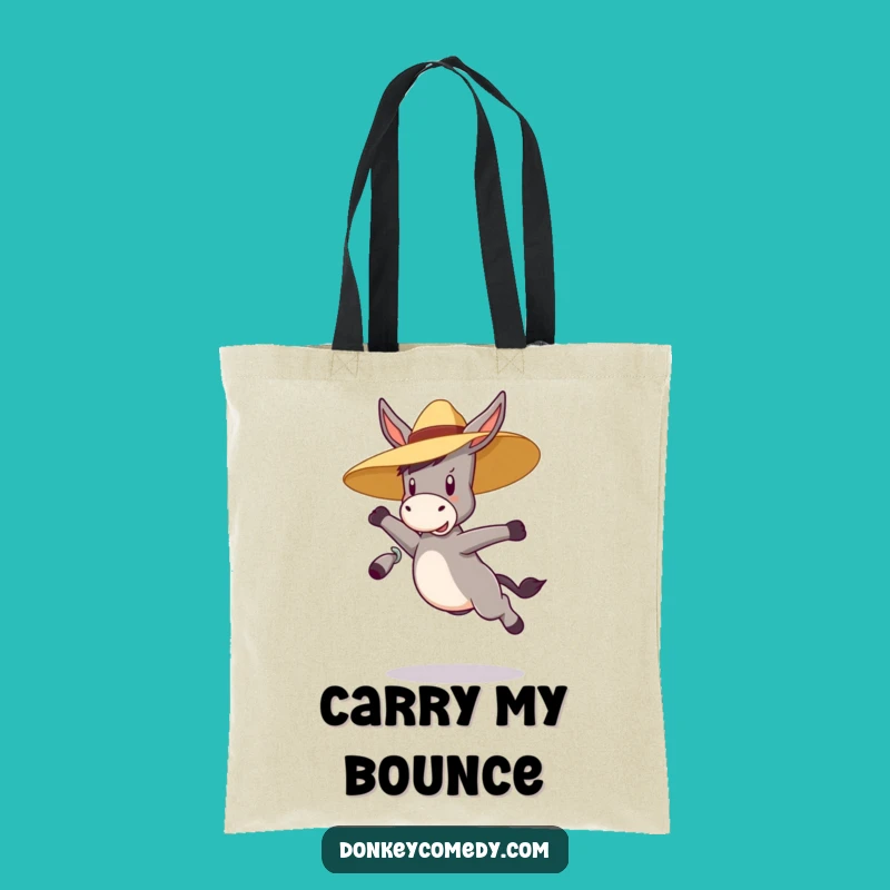 Funny Bouncy Donkey Tote Bag - Carry Your Enthusiasm Everywhere!