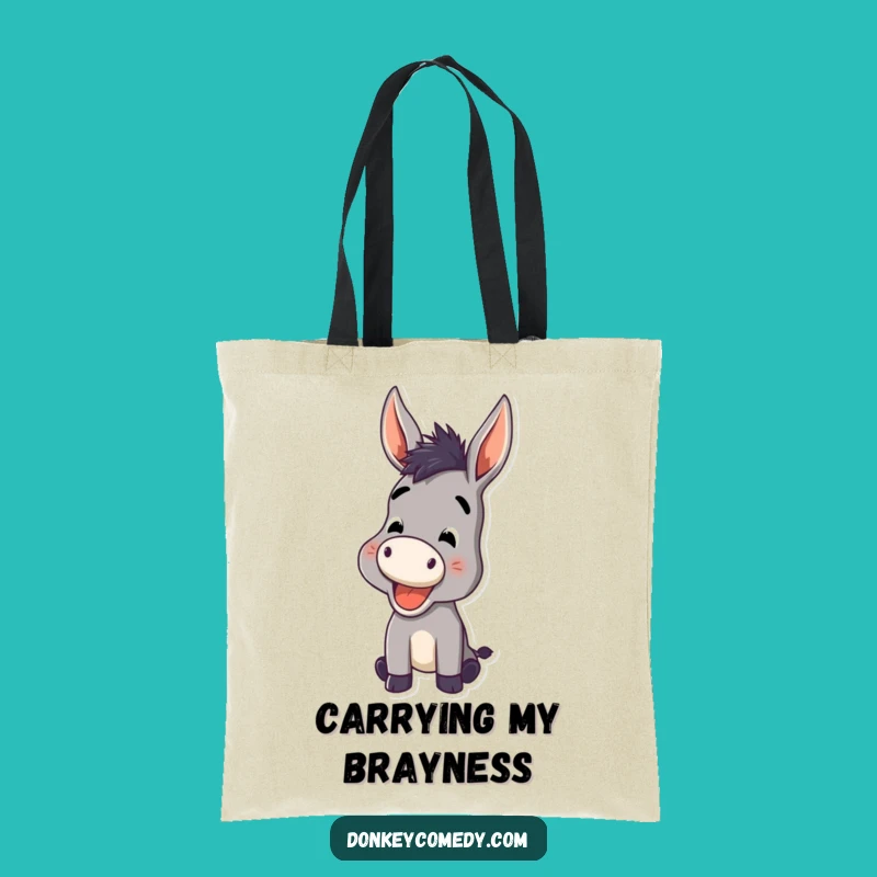 Funny Donkey Bray Tote Bag: Carry Your Essentials with Hilarious Charm, a Fun Gift