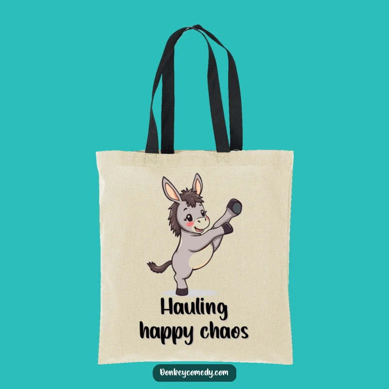 Funny Kawaii Donkey Kicking Tote Bag: Carry Your Playfulness Everywhere
