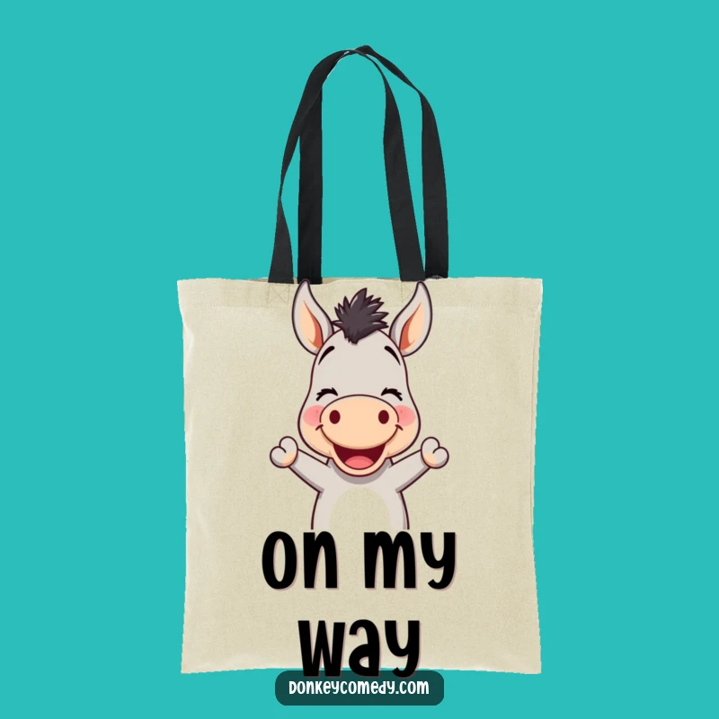 Funny Kawaii Donkey Nodding Tote Bag: Carry Your Kindness Everywhere