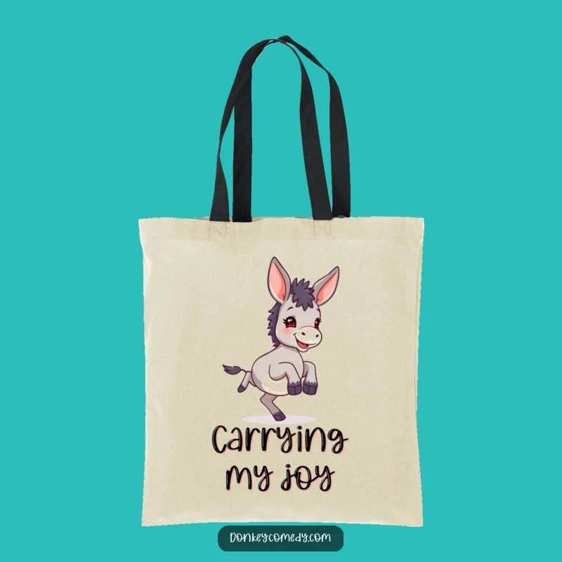 Funny Small Donkey Large Ears Kicking hind legs Tote Bag, Practical Gift