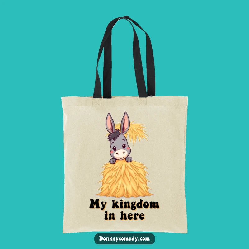 Funny Donkey Hay Peek Tote Bag: Carry Your Treasures with Playful Intrigue, a Practical Funny Gift